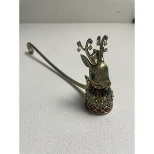 Bejeweled Raindeer Deer Antler Candle Sniffer